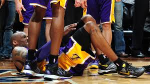 Kobe is out again for six weeks due to knee injury