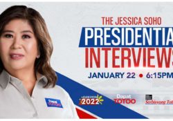 LIVE STREAMING: GMA7 Jessica Soho Presidential Interview January 22, 2022 (Saturday)